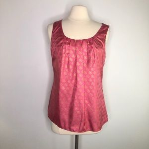 Vineyard Vines pink silk sand dollar print tank top